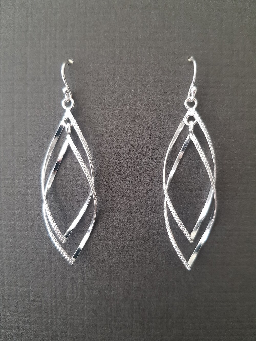 Sterling Silver Twisted Drop Earrings